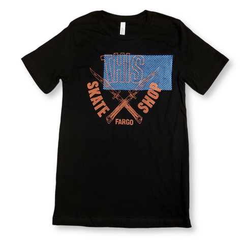 THIS Skateshop | Classic Daggers T-Shirt - Black/Orange/Blue